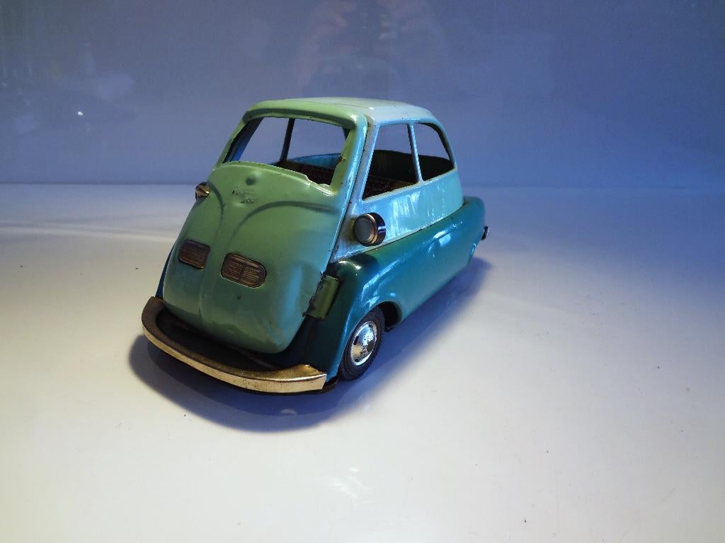 Blikken BMW Isetta 1958 Bandai Japan., Antiek en Kunst, Antiek | Speelgoed, Verzenden