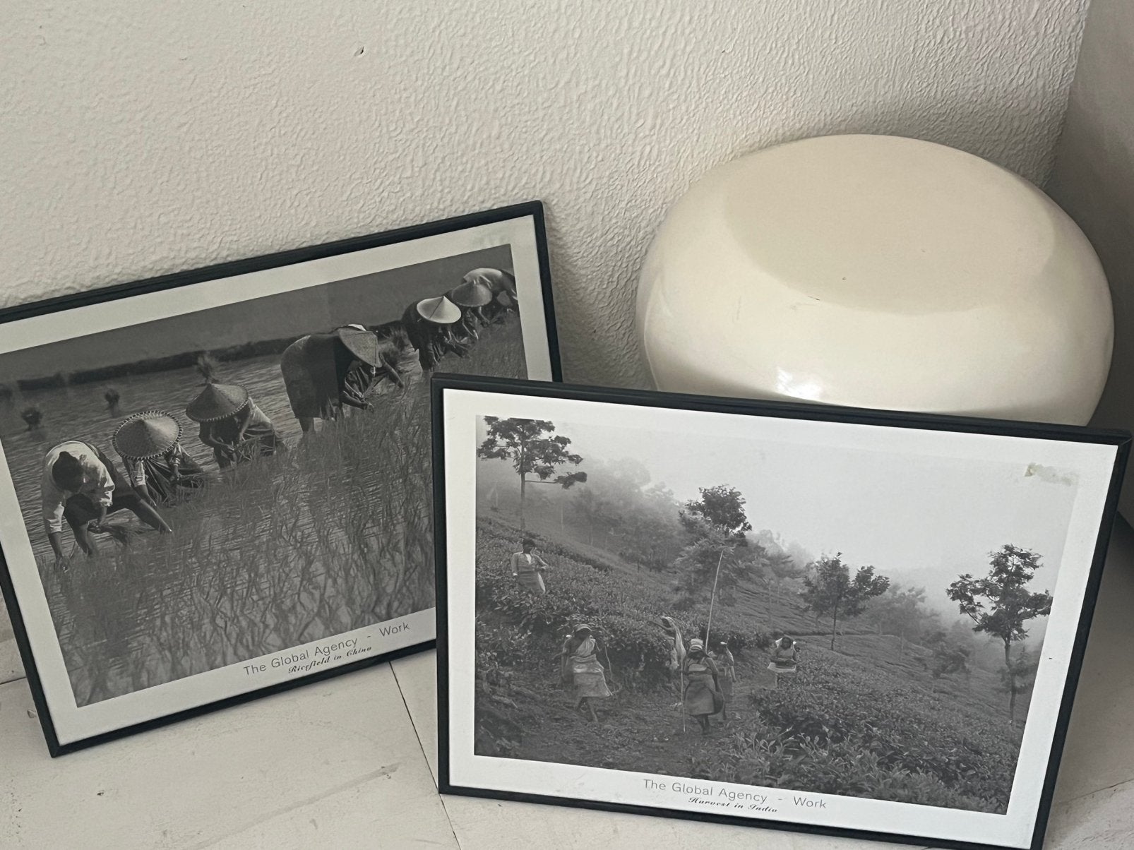 Twee afbeeldingen India China in Lijst, Ophalen, Zo goed als nieuw, Minder dan 50 cm, Schilderij