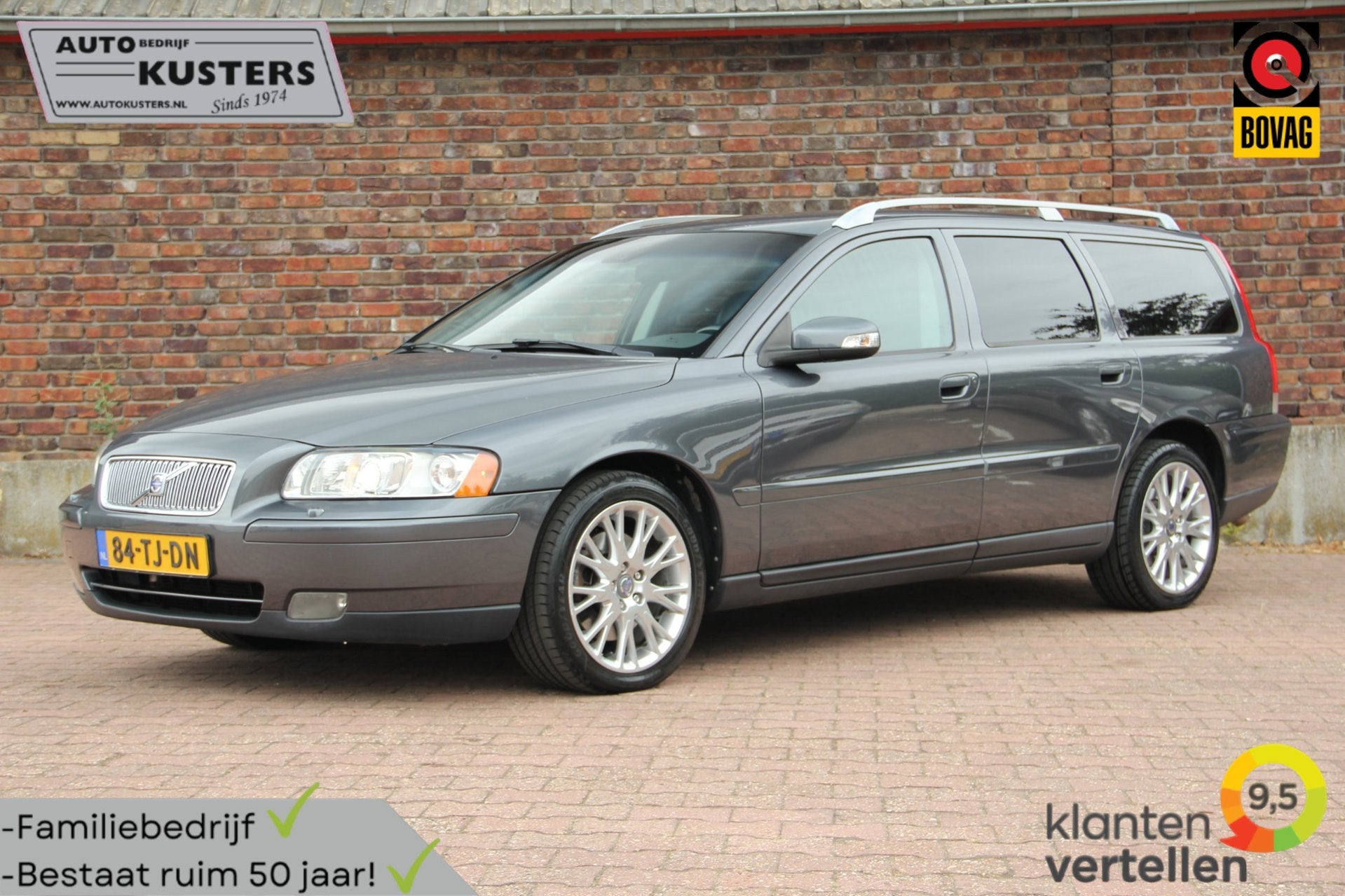 Volvo V70 2.0T Edition II Sport | Carplay| Trekhaak| Xenon|, Gebruikt, Zwart, 1984 cc, Automatische klimaatregeling