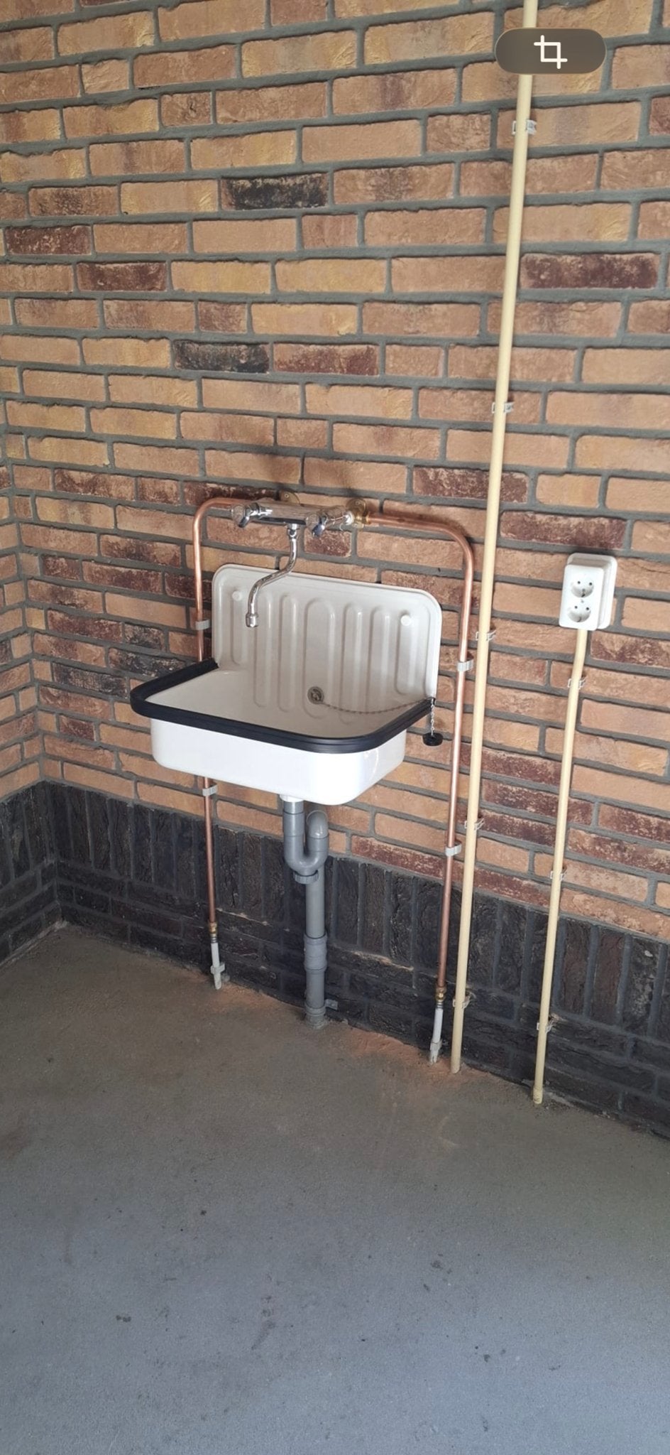 Alape AG.Stahlform 510 U Wastafel met koperen leidingen, Ophalen, Nieuw, Koper, Wastafel