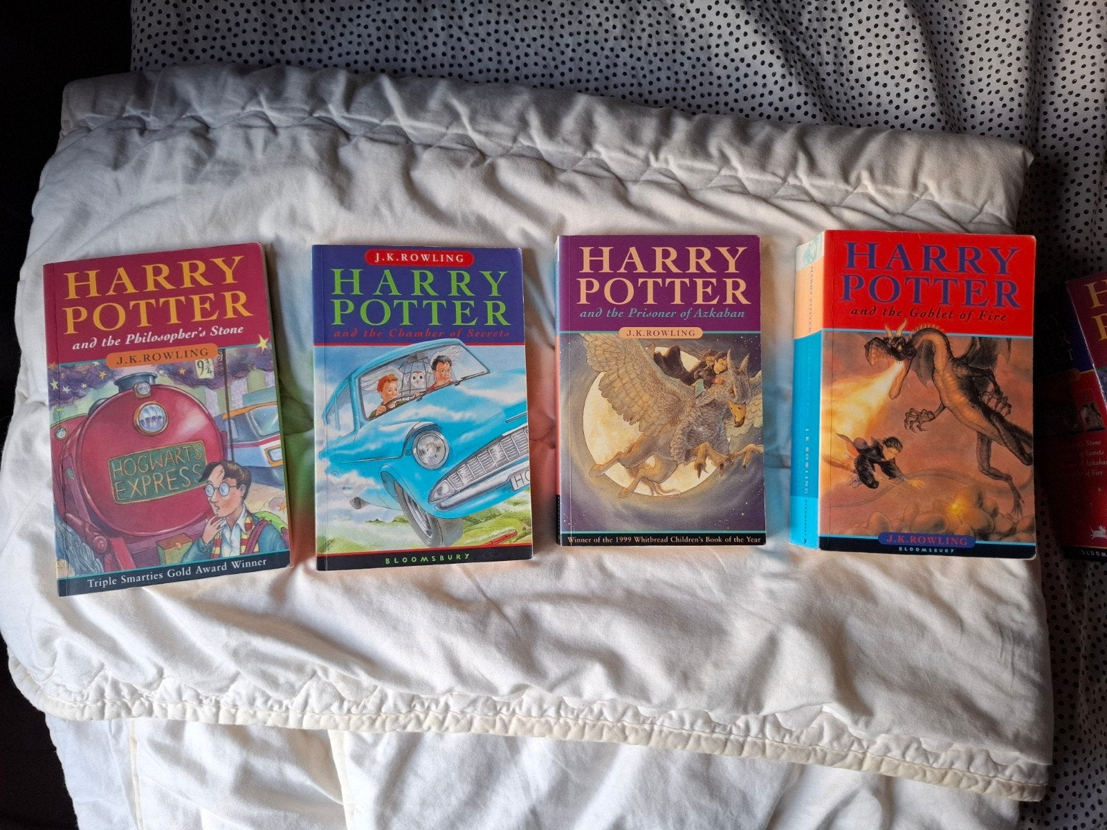 Harry Potter Boxed Set (Deel 1-4) - Bloomsbury Engelstalig, Boeken, Ophalen of Verzenden, Gelezen, J.K. Rowling, Fictie