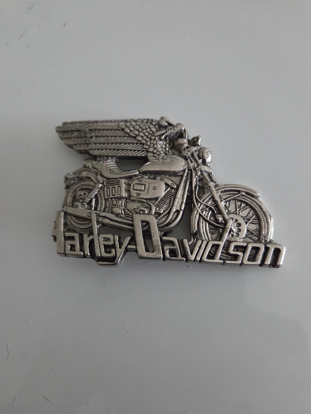 Harley-Davidson Motorfiets Gesp - Zilverkleurig, Ophalen of Verzenden, Gebruikt, Motoren