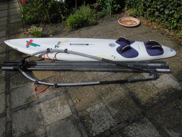 windsurfset, Watersport en Boten, Windsurfen, 250 tot 300 cm, Gebruikt, 3.5 tot 5 m², Met mast