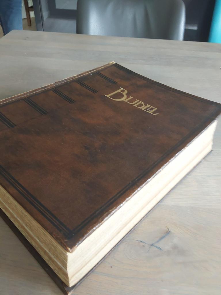 Antieke Bijbel - Statenvertaling, A.W. Sijthoff, Leiden, Antiek en Kunst, Antiek | Boeken en Bijbels, Ophalen of Verzenden