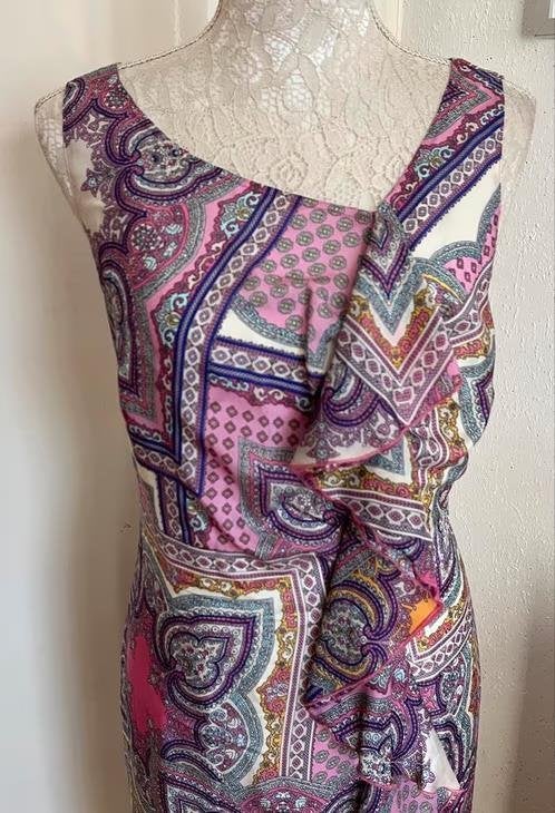 Comma zijden jurk maat 42[v], Kleding | Dames, Jurken, Overige kleuren, Maat 42/44 (L), Ophalen of Verzenden, Zo goed als nieuw