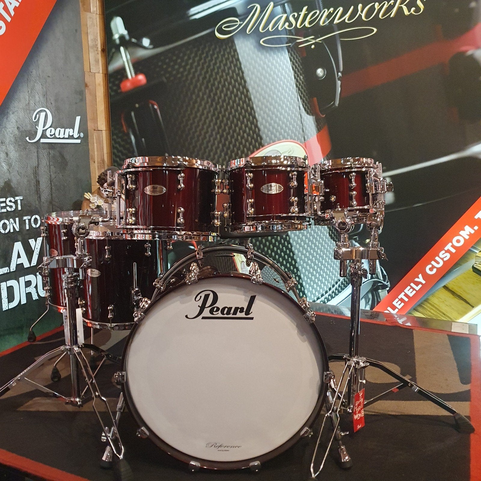 Pearl Reference Pure met R2 air L- Rod optimounts! Zeer mooi, Ophalen of Verzenden, Zo goed als nieuw, Pearl