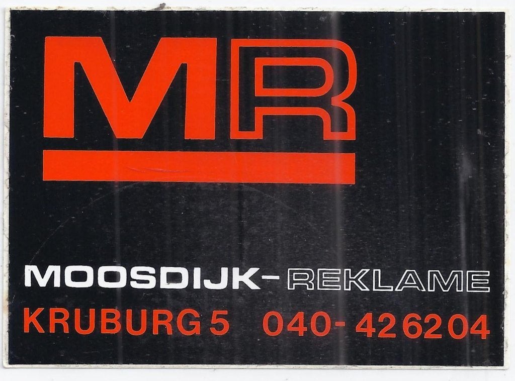 So268 sticker moosdijk reklame kruburg, Ophalen of Verzenden, Zo goed als nieuw