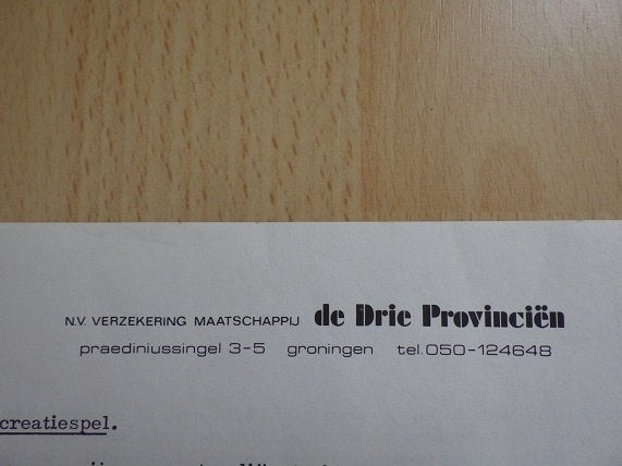 Retro Recreatiespel van De Drie Provinciën, Drie of vier spelers, Ophalen, Zo goed als nieuw, N.V. Verzekering Maatschappij de Drie Provinciën