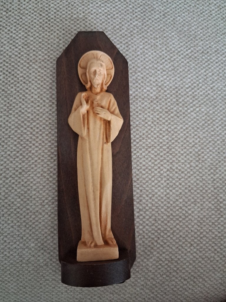 BEELDJE JEZUS CHRISTUS OP WANDCONSOLE, Ophalen of Verzenden, Gebruikt, Religie