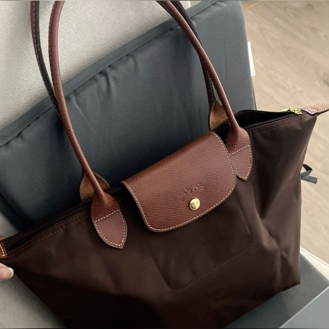 Nieuwe Longchamp Le Pliage Tas - Donkerbruin met labels, Sieraden, Tassen en Uiterlijk, Tassen | Damestassen, Ophalen of Verzenden