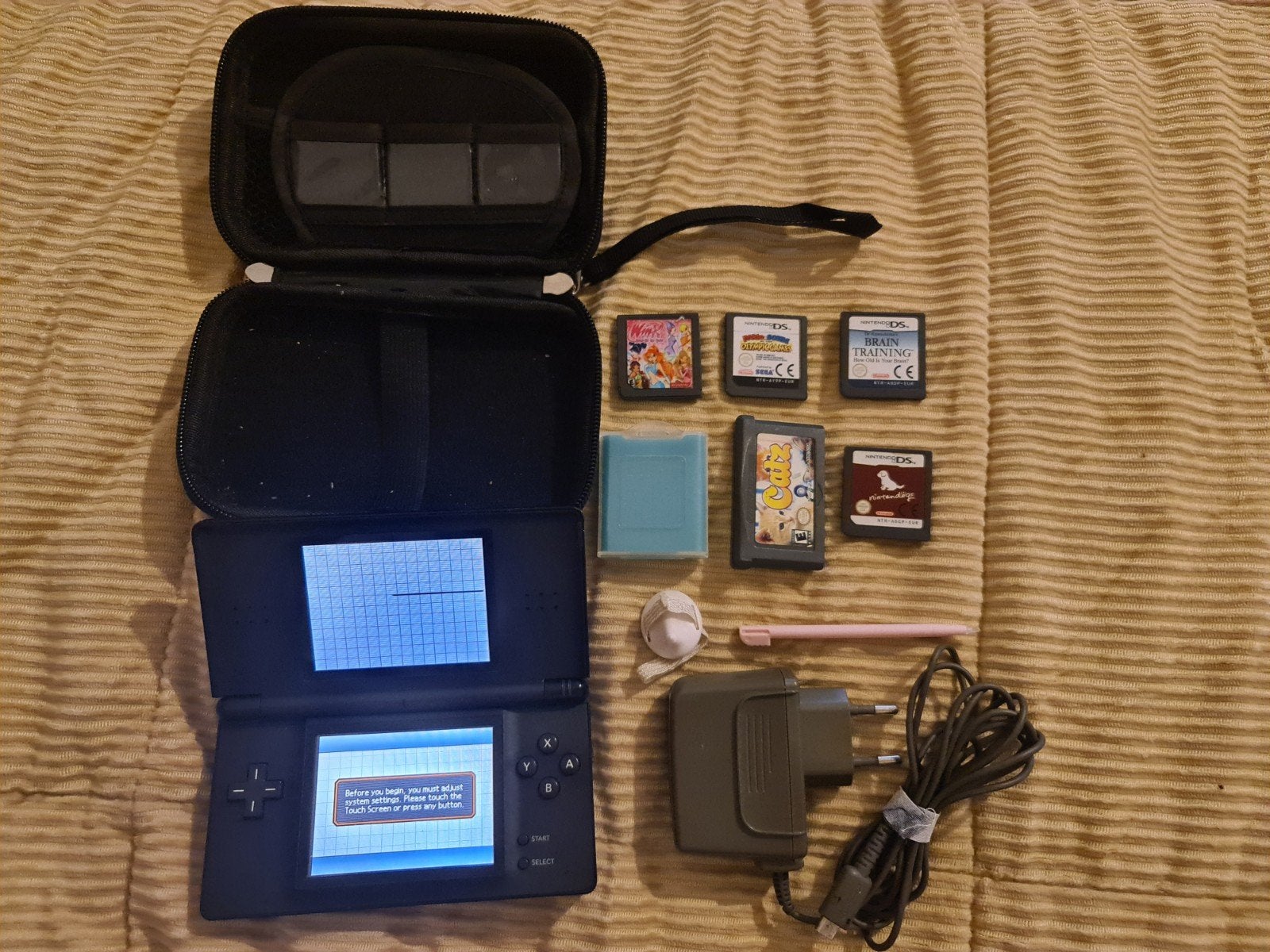 Nintendo DS Lite Zwart met games en accessoires, Ophalen of Verzenden