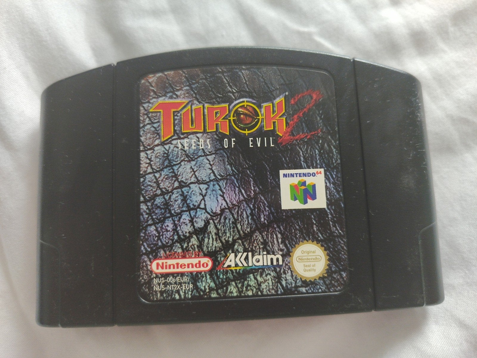 Turok 2: Seeds of Evil - Nintendo 64 (N64) Cartridge, Spelcomputers en Games, Games | Nintendo 64, Gebruikt, Shooter, 1 speler