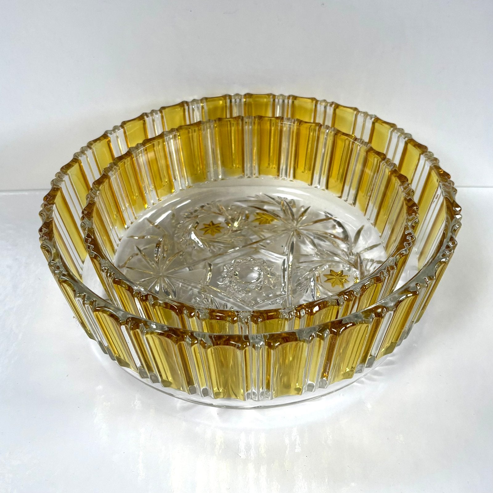 Vintage Walther Glas ‘Komet’ kristallen schalen jaren ‘70, Ophalen of Verzenden