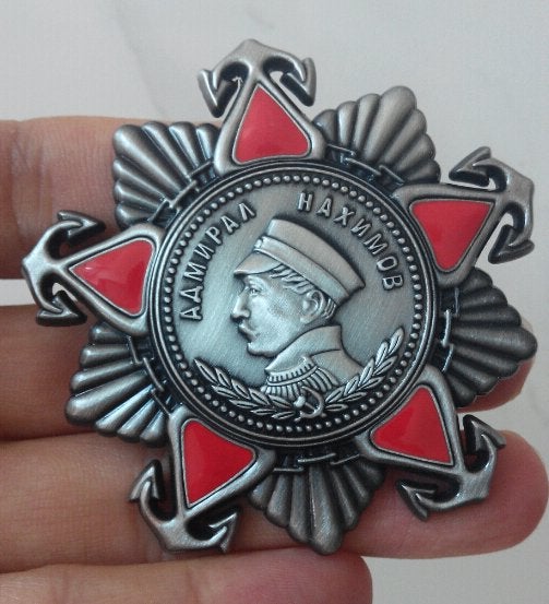 Russische Soviet Orde Van Nakhimov Medaille Soldaat Militair, Verzamelen, Verzenden, Overige soorten, Overige gebieden, Lintje, Medaille of Wings