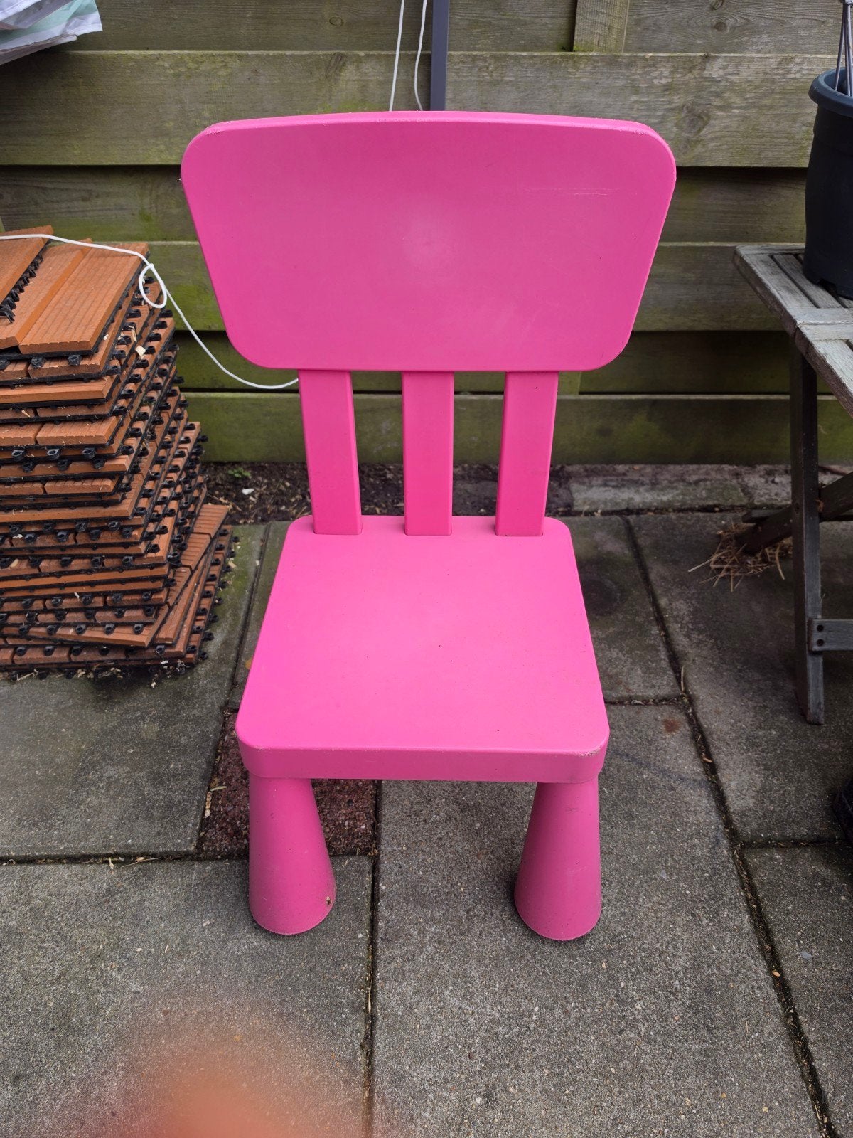 Ikea MAMMUT kinderstoel roze, Ophalen, Gebruikt, Overige typen
