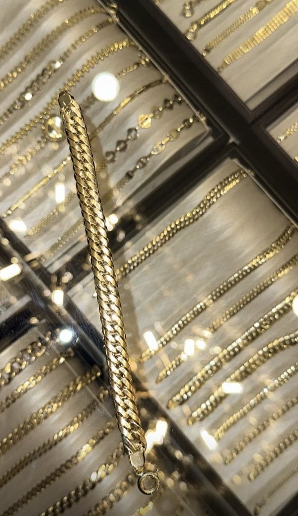 18K Massief Gouden Gourmet Armband | 11,75 gram | Nieuwstaat, Ophalen of Verzenden