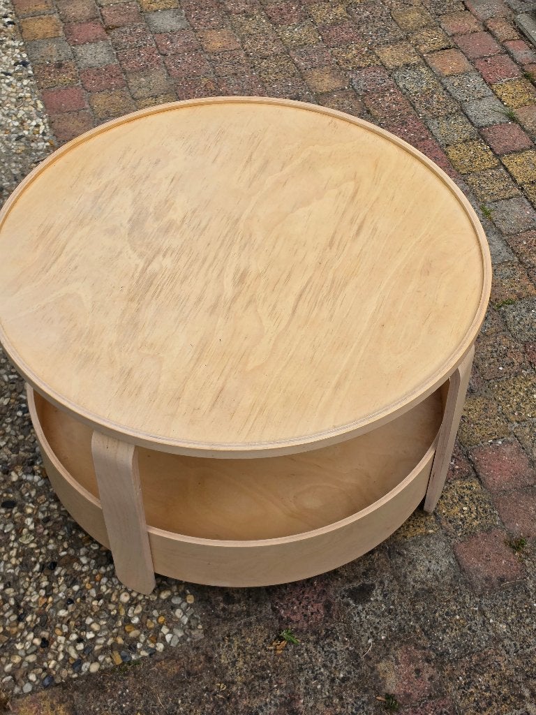 IKEA BORGEBY salontafel, berkenfineer, Ø70 cm, Huis en Inrichting, Tafels | Salontafels, Ophalen, 50 tot 100 cm, Rond, 50 tot 100 cm