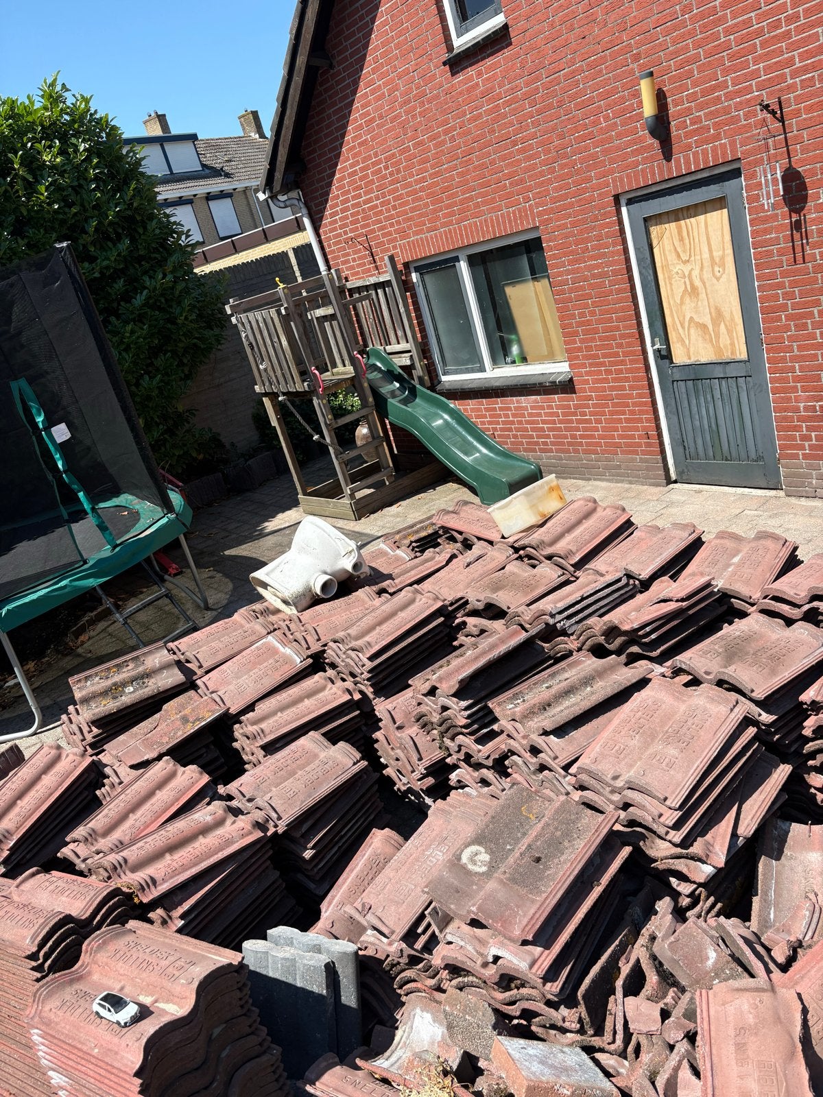 Gebruikte Sneldek dakpannen, rood,, Gebruikt, Steen of Klei, Ophalen of Verzenden, 15 m² of meer
