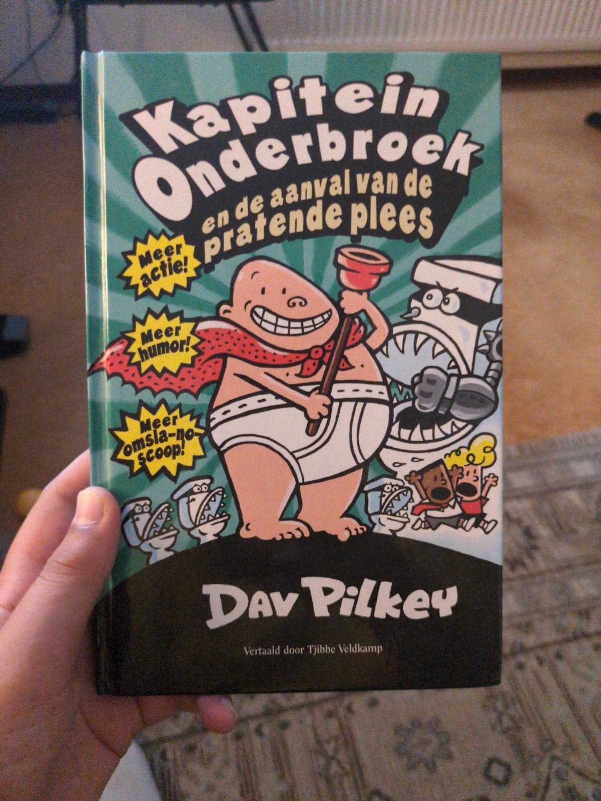 kapitein onderbroek boek, Ophalen, Cartoons