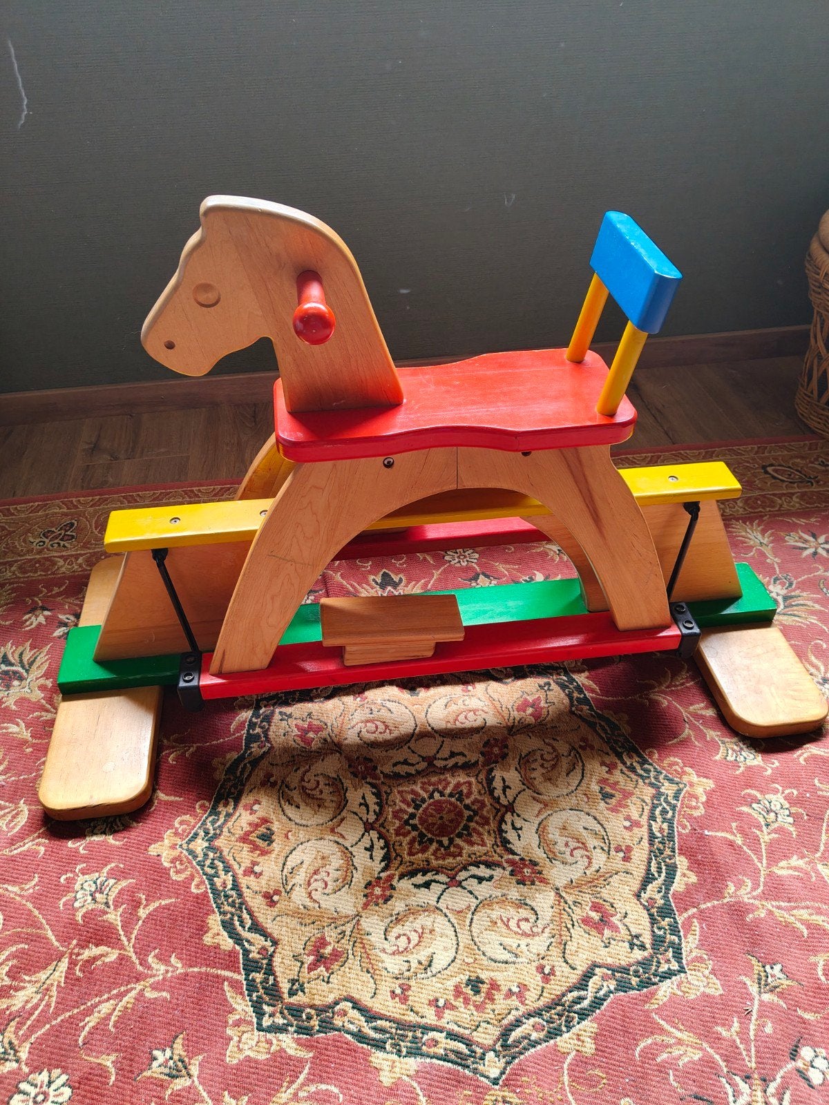 Houten hobbelpaard, Kinderen en Baby's, Speelgoed | Houten speelgoed, Ophalen, Gebruikt, Rij- of Hobbelspeelgoed
