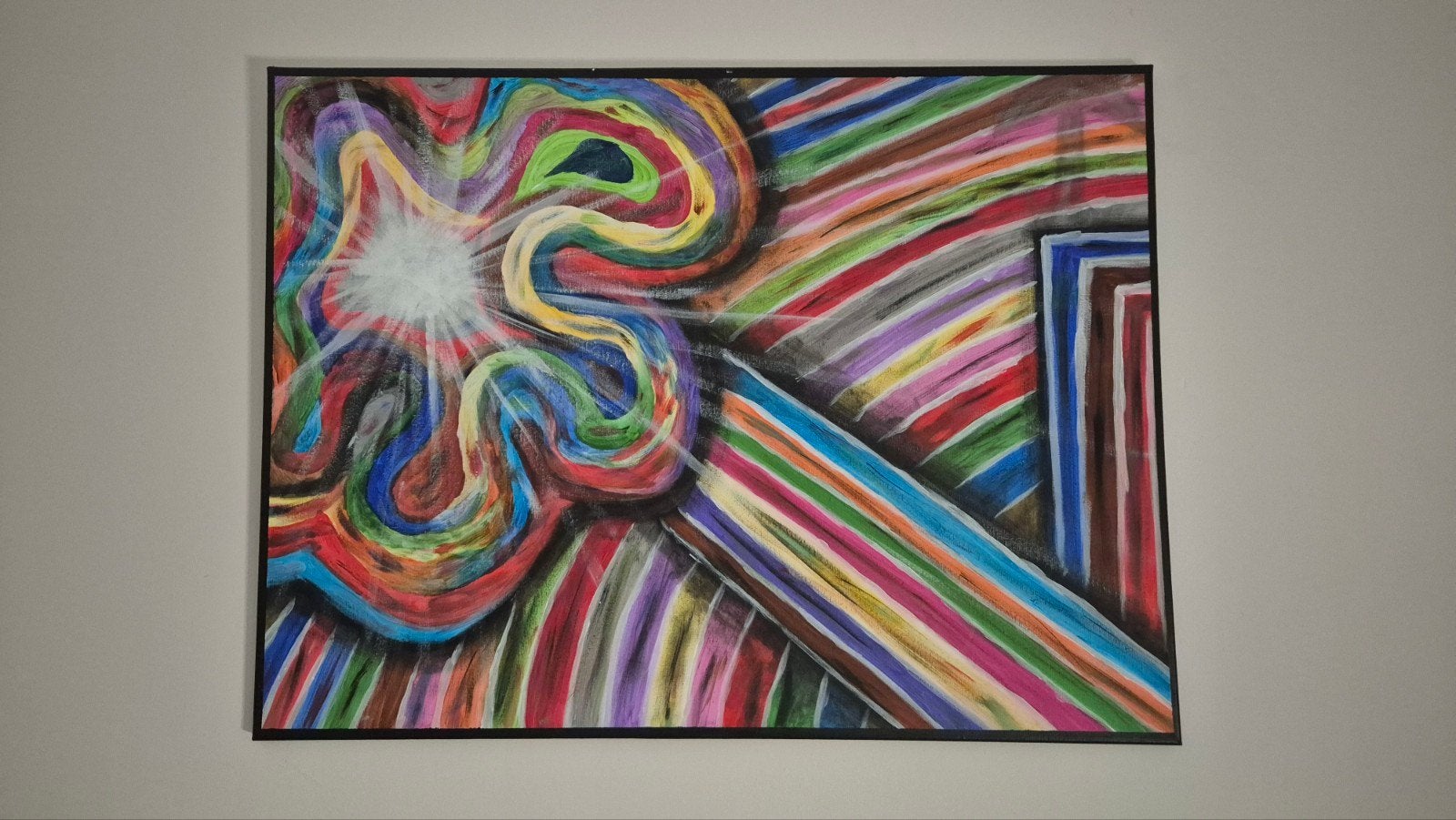 Abstract Kunstwerk - Levendige Kleurenexplosie, Ophalen