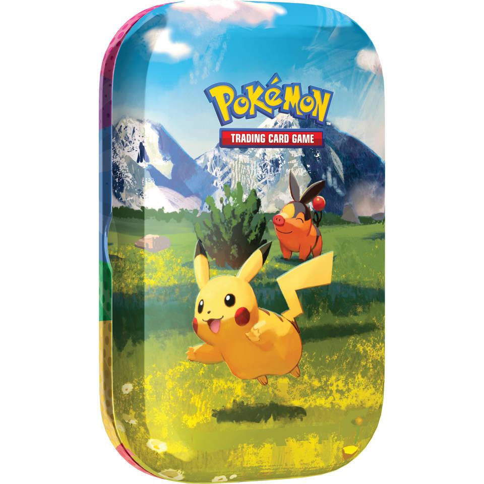 Pokémon Trading Card Game Tin Box met Pikachu en Lechonk, Ophalen of Verzenden, Zo goed als nieuw