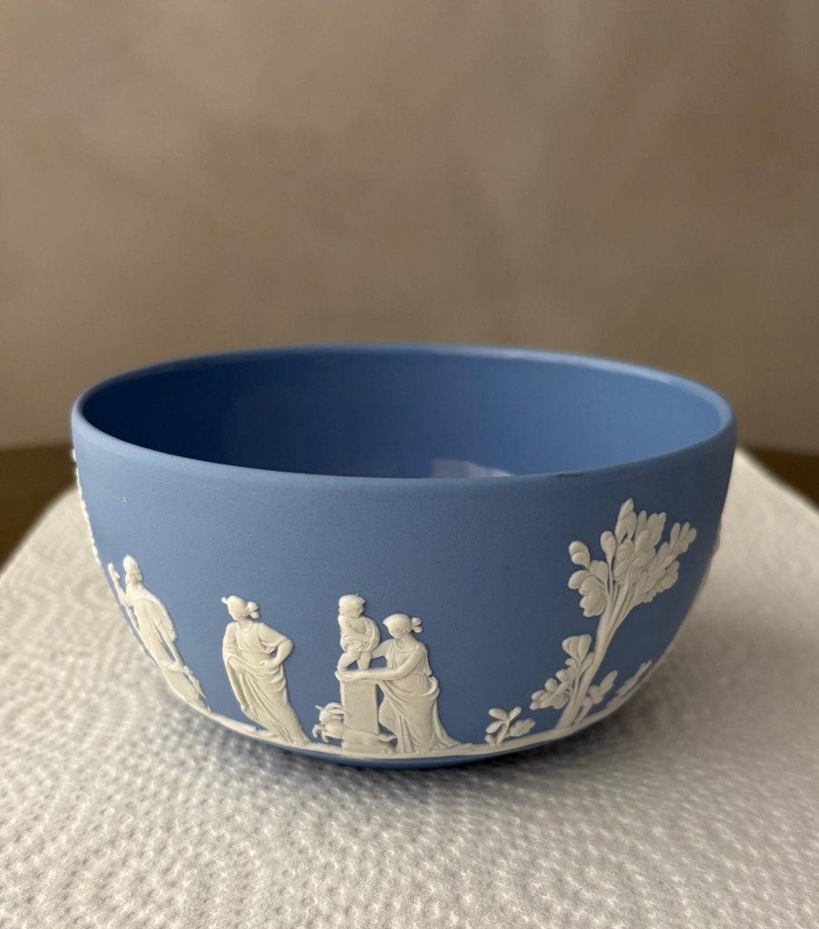 Wedgwoon Jasperware schaaltje - blauw/wit, Gebruikt, Ophalen of Verzenden, Schaal of Schalen, Wedgwood