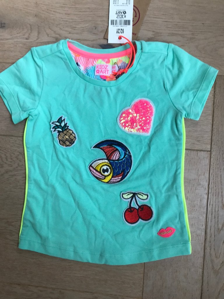 NIEUW leuk shirt van Kidz-art maat 92, Meisje, Nieuw, Ophalen of Verzenden, Kidz-art