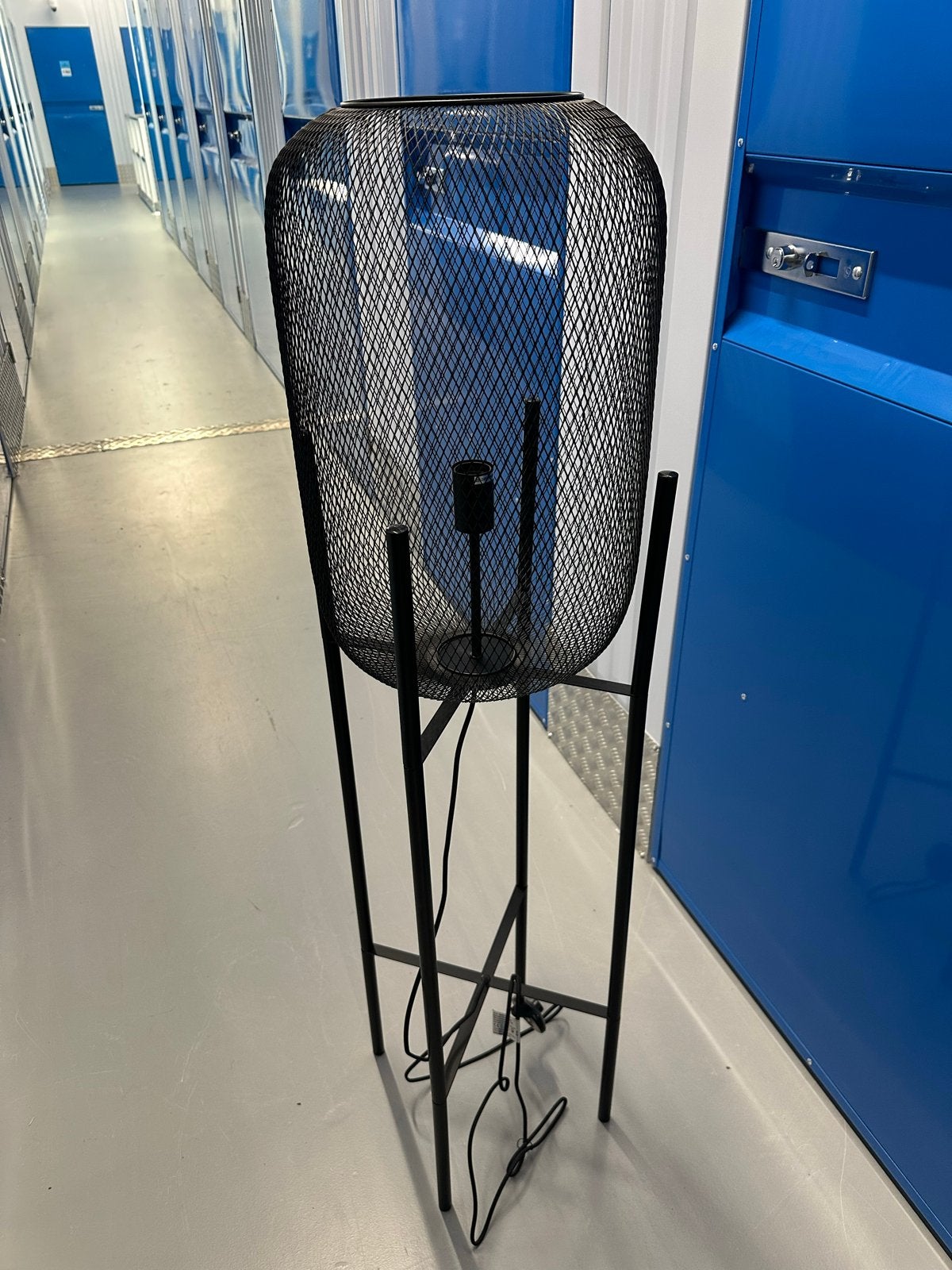 Leen Bakker Meknes vloerlamp - Zwart metaal, Ophalen, Gebruikt, 100 tot 150 cm, E27 (groot)