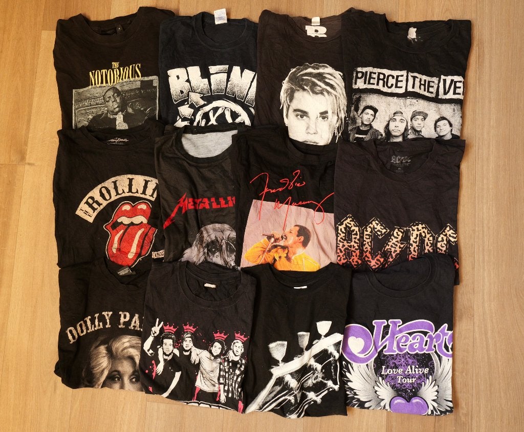 Partij merchandise & brand t-shirts (46 stuks)Vintage, Band, Kleding | Heren, T-shirts, Overige kleuren, Overige maten, Ophalen of Verzenden