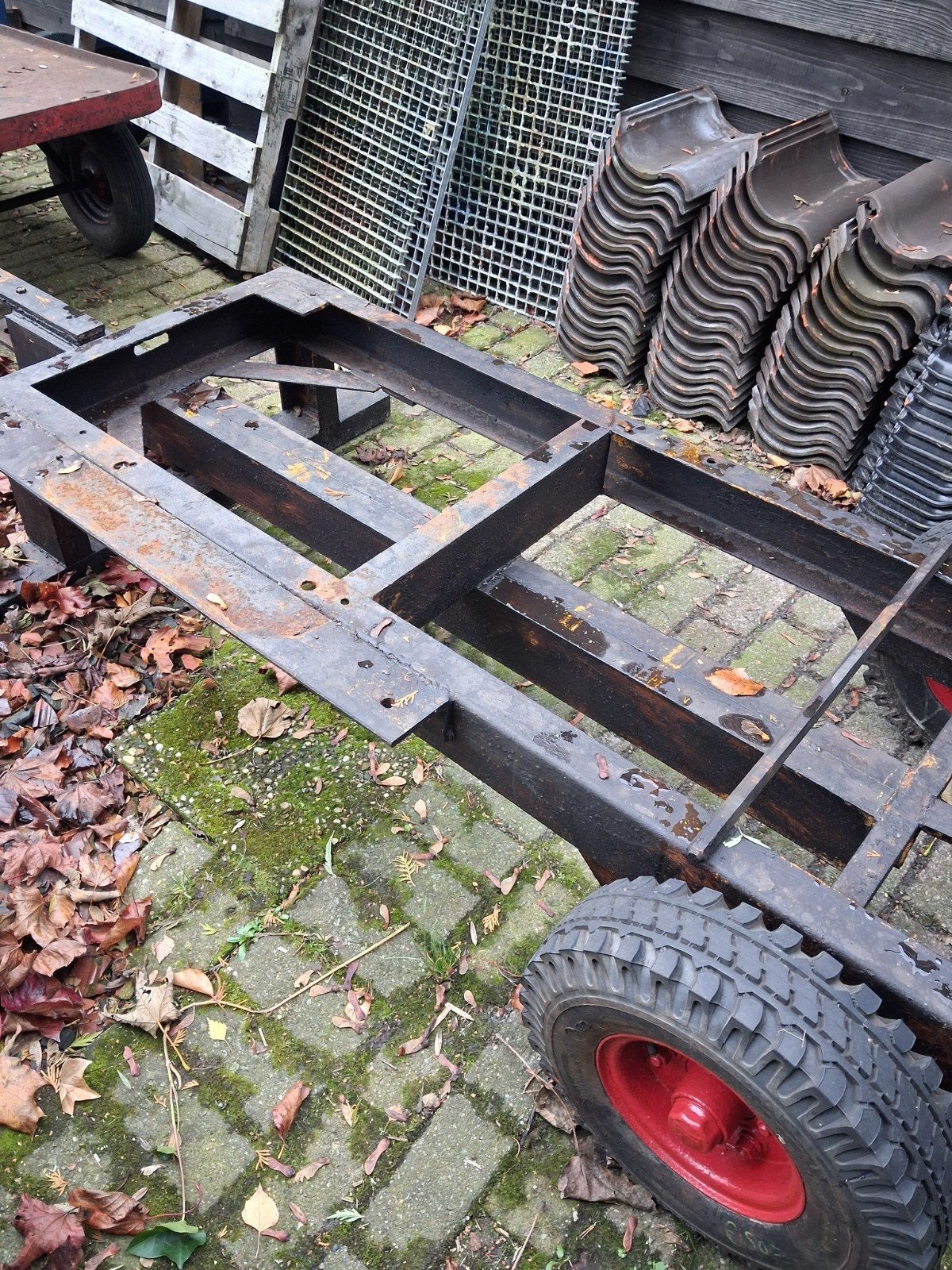 zware transportwagen motorkar nieuwe hogedruk banden, 100 liter of meer, Ophalen, Transportkar