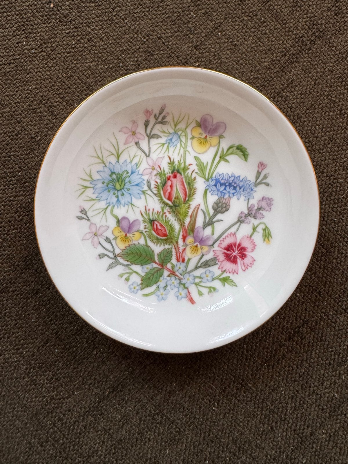 Aynsley Wild Tudor porseleinen schaaltje met bloemen, Ophalen of Verzenden