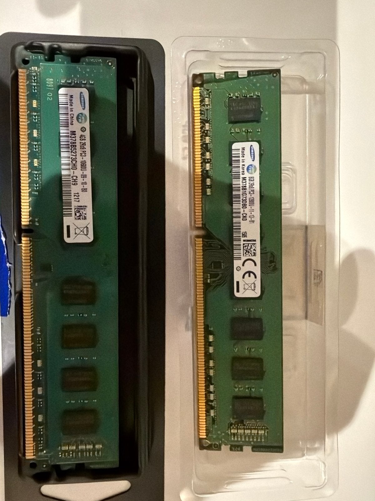 2x Samsung DDR3 RAM Geheugenmodules (4GB + 8GB), Computers en Software, RAM geheugen, Ophalen, Gebruikt, Server, 8 GB