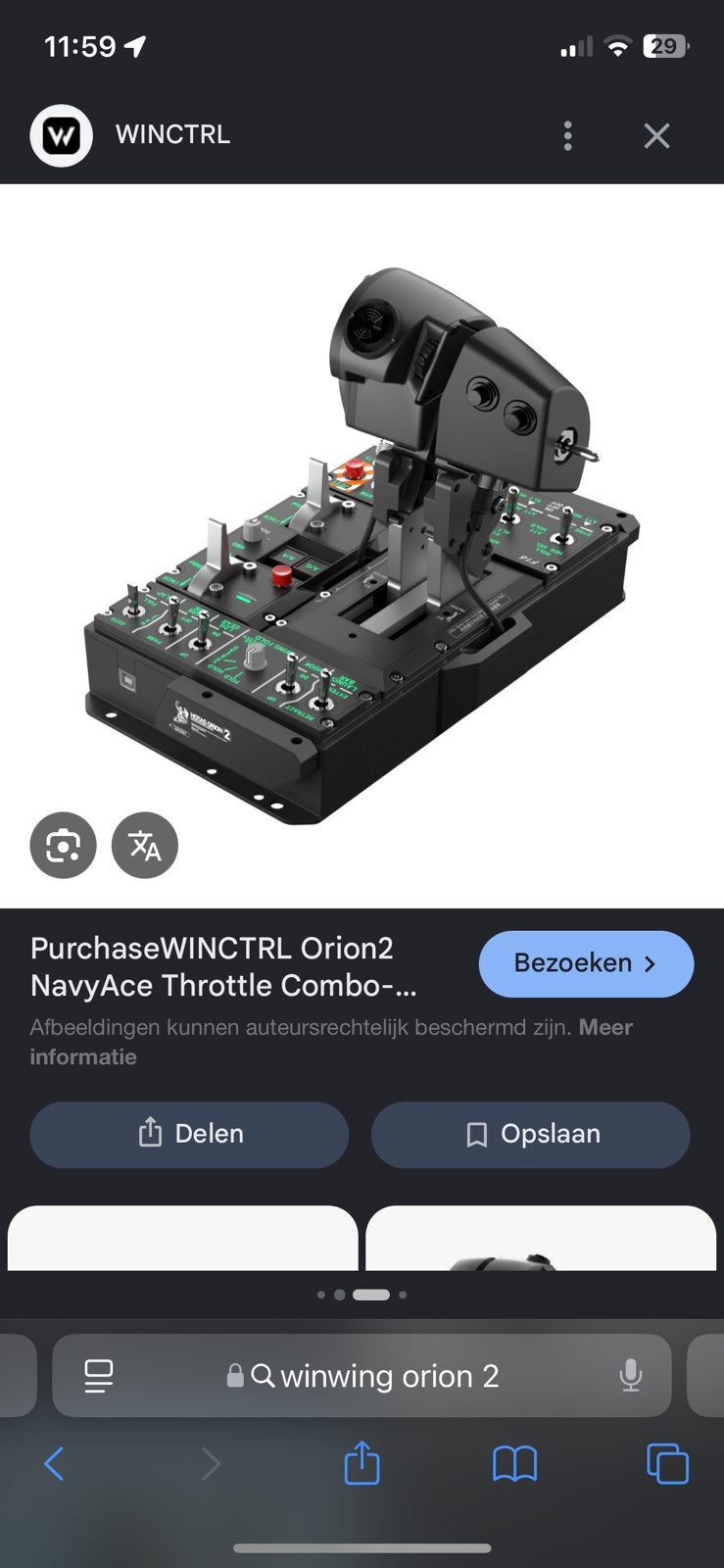 Winwing orion 2, Computers en Software, Joysticks, Ophalen of Verzenden, Zo goed als nieuw