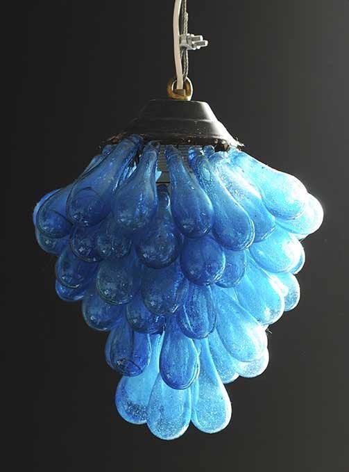 Murano handgeblazen druiventros lamp, Ophalen of Verzenden