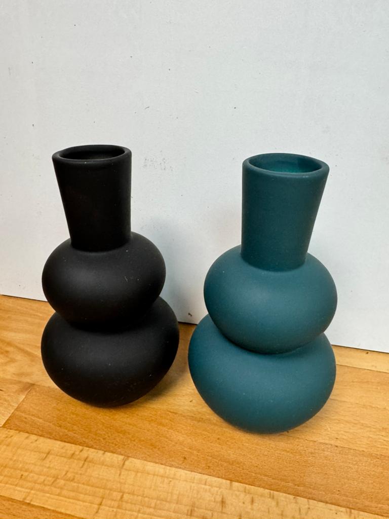 Bolvaas 2 stuks, Huis en Inrichting, Woonaccessoires | Vazen, Ophalen of Verzenden, Nieuw, Zwart