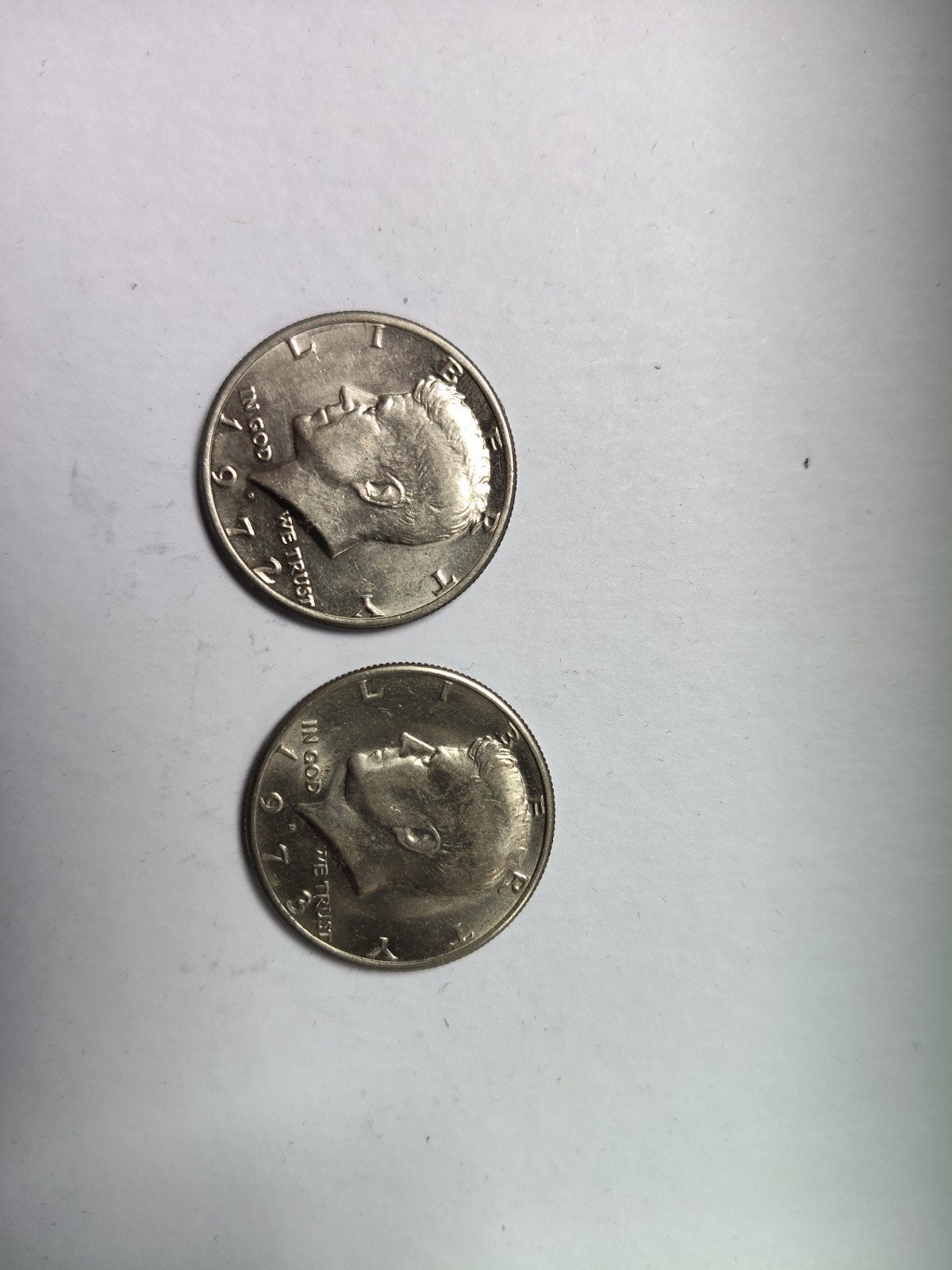 Twee Kennedy Half Dollars - 1972 1973, Ophalen of Verzenden, Noord-Amerika, Setje, Zilver