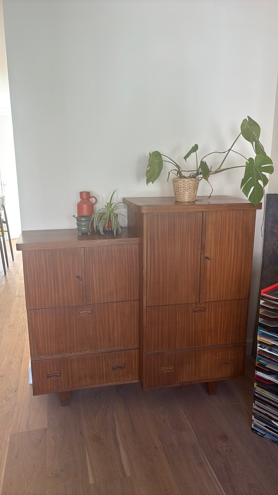 Mid-century wandmeubel, Antiek en Kunst, Ophalen