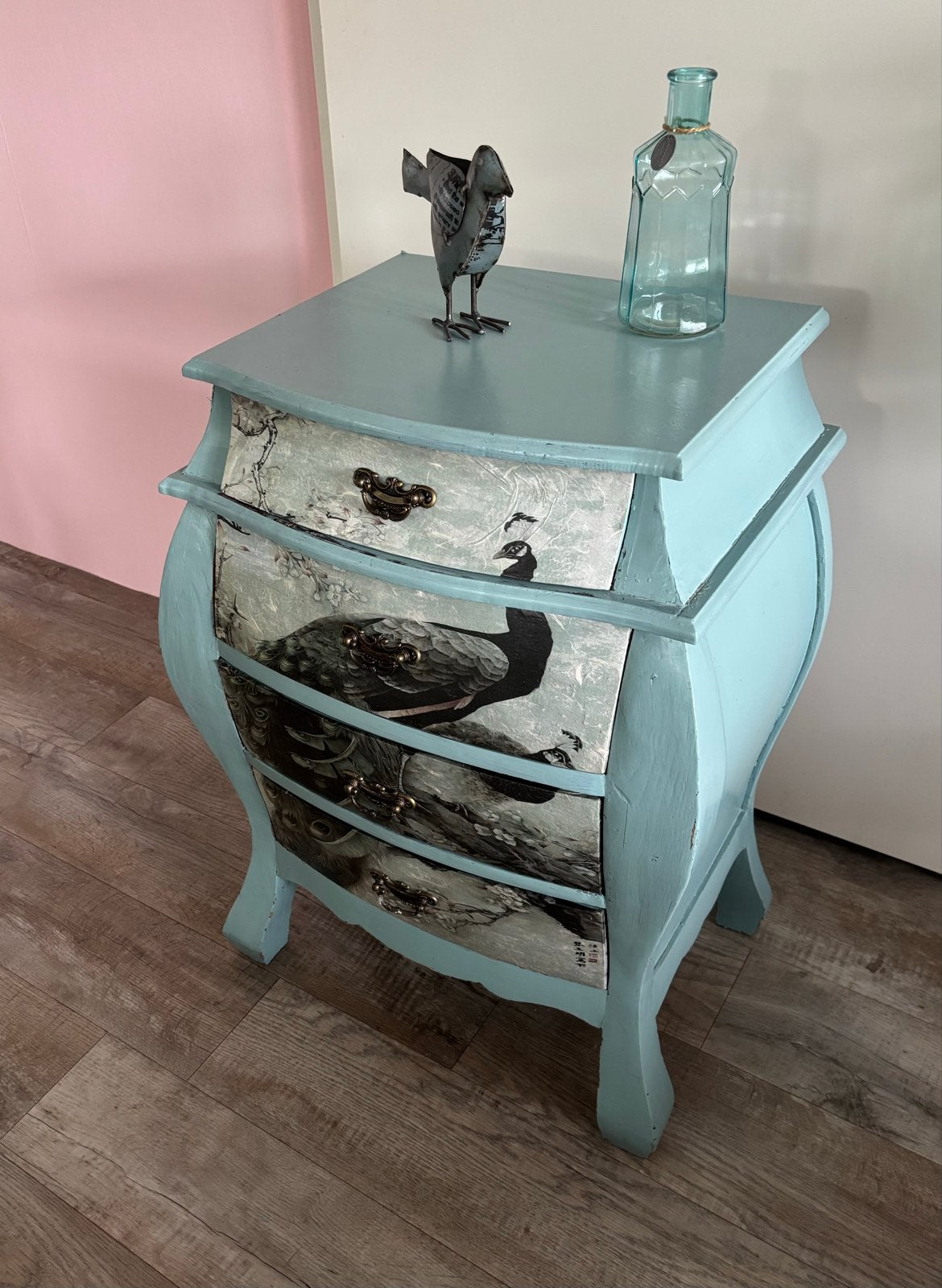 Gerestyled brocante ladenkastje, Huis en Inrichting, Kasten | Ladekasten, Ophalen, Gebruikt