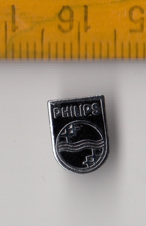 Philips logo Radio embleem schildje Emaille B, Ophalen of Verzenden