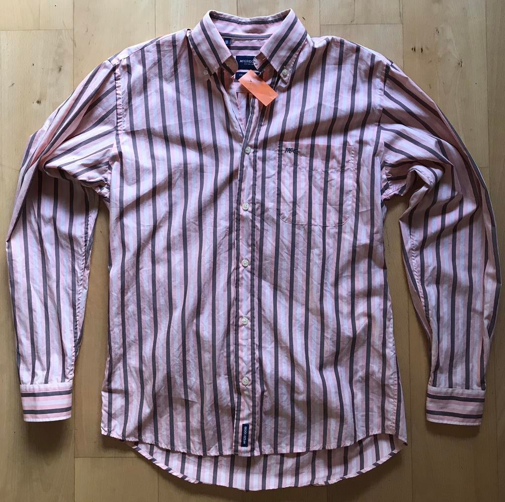 McGREGOR Design kwaliteit overhemd roze / bruin M, Ophalen of Verzenden, Zo goed als nieuw, Roze, Halswijdte 39/40 (M)