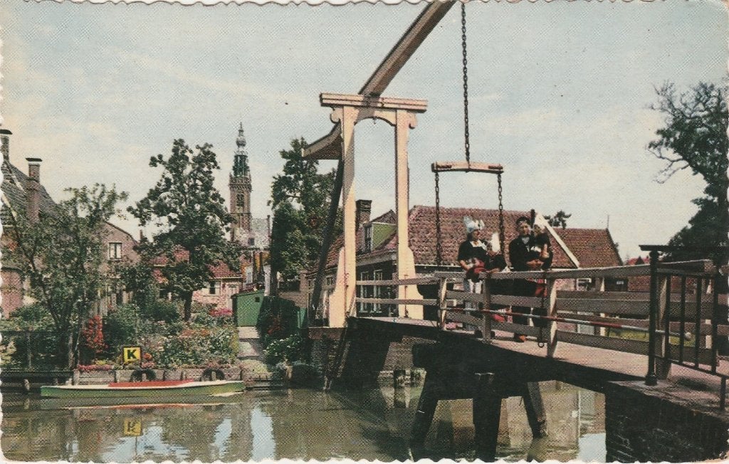 EDAM Brug met Klederdracht kl.f., Verzamelen, Verzenden, 1960 tot 1980, Ongelopen, Noord-Holland