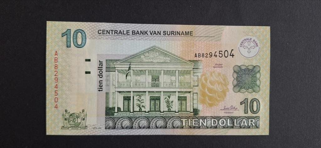 Suriname 10 Dollar 2006 UNC min., Ophalen of Verzenden, Zuid-Amerika