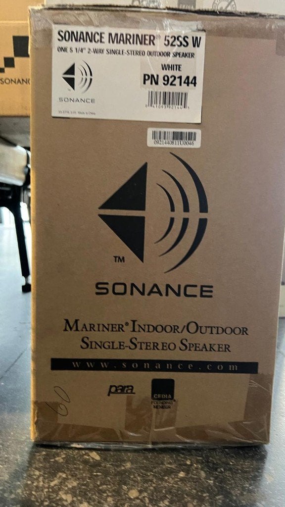 Sonance Mariner 52SS(wit) outdoor Single-Stereo speaker, Stereo speakers, Nieuw, 60 tot 120 watt, Waterdicht