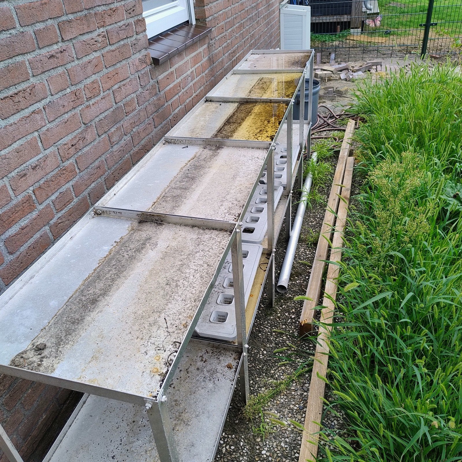 Demontabele aluminium kweektafel 43x225x80 cm, Ophalen, Gebruikt, Kweektafel