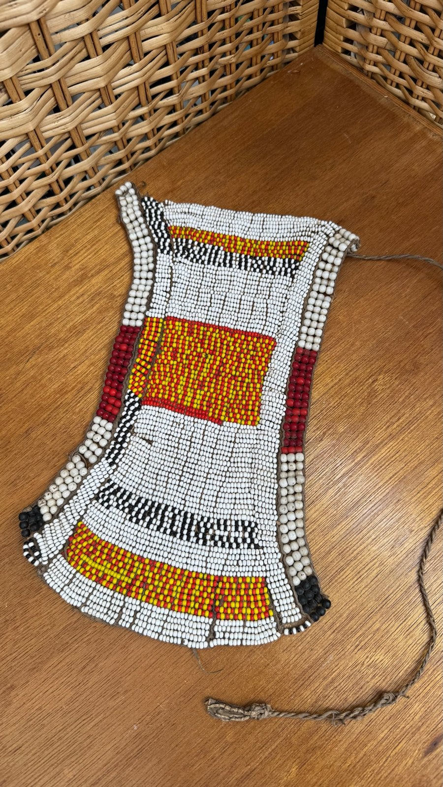 Vintage Kralen Borstplaat - Afrikaanse Stamkunst, Antiek en Kunst, Verzenden