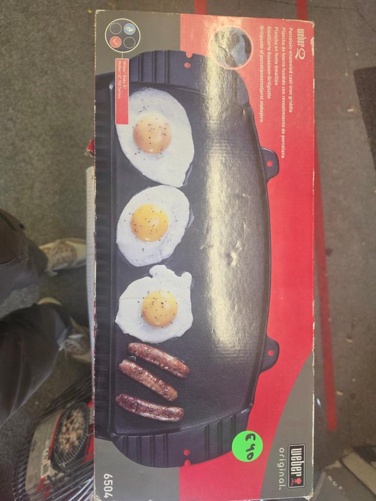 Weber Gietijzeren Plancha - Grillplaat voor BBQ, Ophalen of Verzenden, Nieuw, Tafelgrill