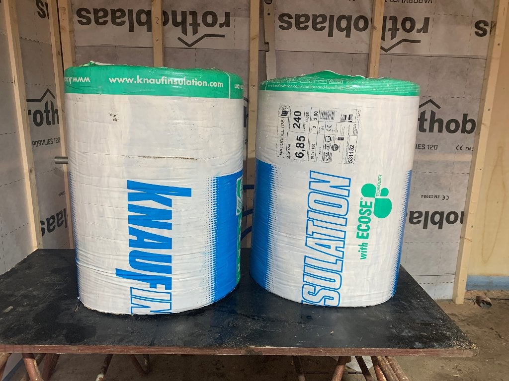 19 rollen glaswol NIEUW, Doe-het-zelf en Verbouw, Isolatie en Afdichting, Ophalen, Dakisolatie, 12 cm of meer, Nieuw