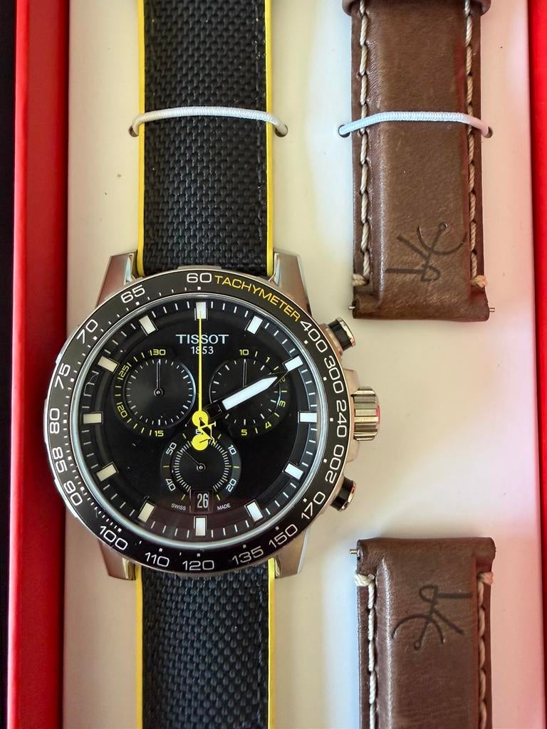 Tissot horloge tour de france, Overige merken, Leer, Staal, Polshorloge