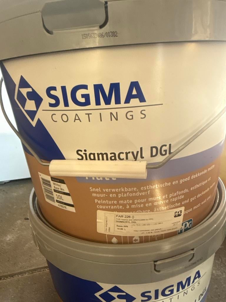 Sigma verf 10 liter NIEUW, Ophalen, 5 tot 10 liter, Beige, Nieuw